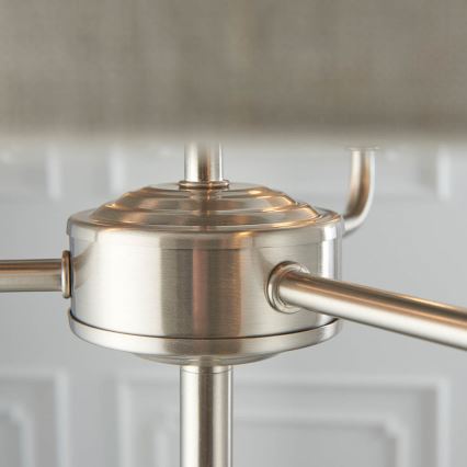 Endon 94359 - Toršeras HIGHCLERE 3xE14/40W/230V smėlio spalva/blizgus chromas diametras 47 cm
