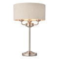 Endon 94369 - Stalinis šviestuvas HIGHCLERE 3xE14/18W/230V smėlio spalva/matinis chromas