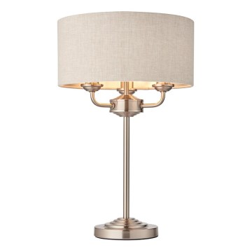 Endon 94369 - Stalinis šviestuvas HIGHCLERE 3xE14/18W/230V smėlio spalva/matinis chromas