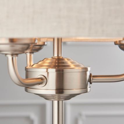 Endon 94369 - Stalinis šviestuvas HIGHCLERE 3xE14/18W/230V smėlio spalva/matinis chromas