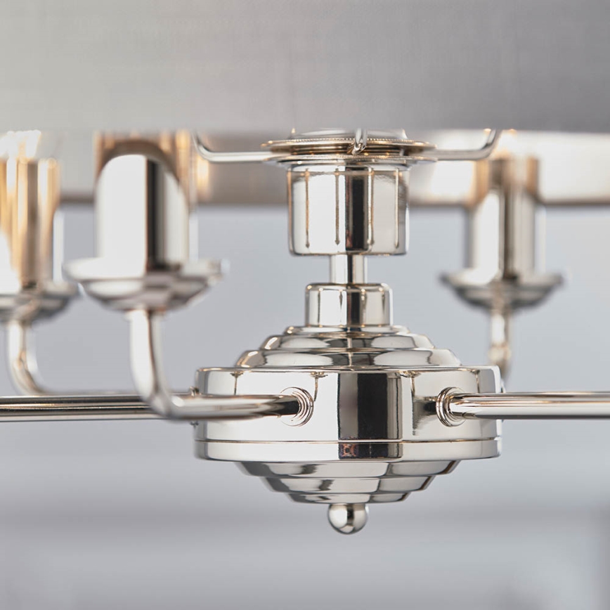 Endon 94373 - Sietynas, kabinamas ant grandinės HIGHCLERE 6xE14/40W/230V pilka/blizgus chromas