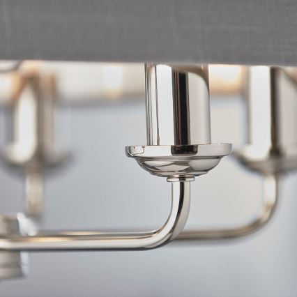 Endon 94373 - Sietynas, kabinamas ant grandinės HIGHCLERE 6xE14/40W/230V pilka/blizgus chromas