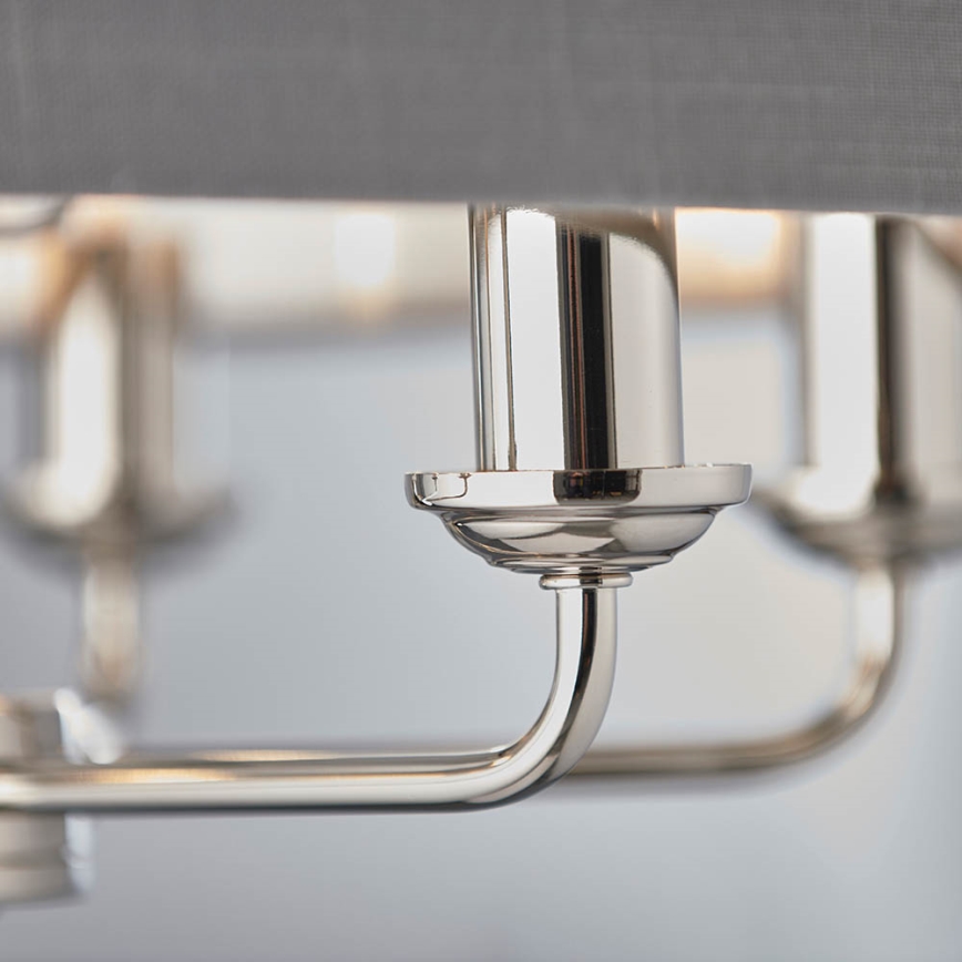 Endon 94373 - Sietynas, kabinamas ant grandinės HIGHCLERE 6xE14/40W/230V pilka/blizgus chromas