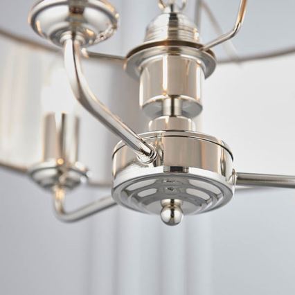 Endon 94377 - Sietynas, kabinamas ant grandinės HIGHCLERE 3xE14/40W/230V pilka/blizgus chromas