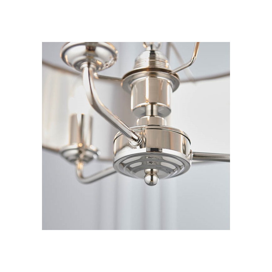 Endon 94377 - Sietynas, kabinamas ant grandinės HIGHCLERE 3xE14/40W/230V pilka/blizgus chromas