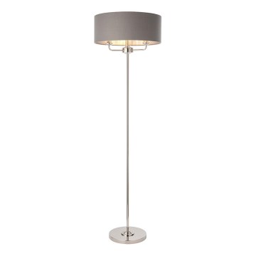 Endon 94378 - Toršeras HIGHCLERE 1xE14/40W/230V pilka/blizgus chromas diametras 47 cm