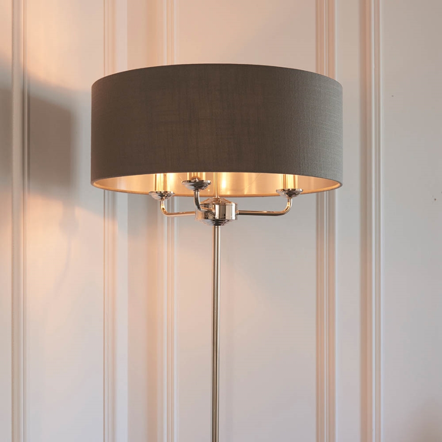 Endon 94378 - Toršeras HIGHCLERE 1xE14/40W/230V pilka/blizgus chromas