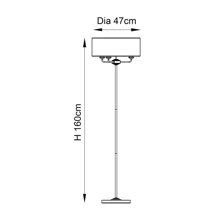 Endon 94378 - Toršeras HIGHCLERE 1xE14/40W/230V pilka/blizgus chromas