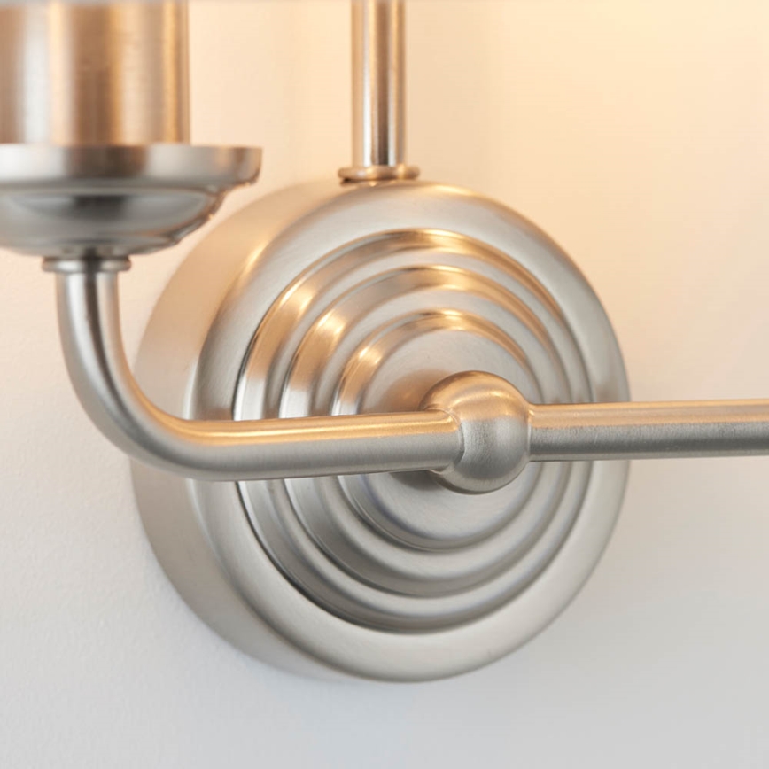 Endon 94403 - Sieninis šviestuvas HIGHCLERE 2xE14/40W/230V pilka/matinis chromas