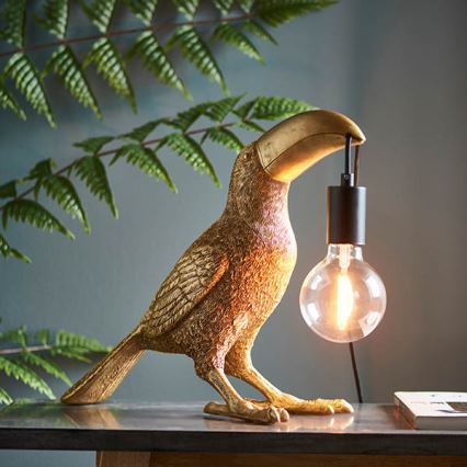 Endon 95077 - Stalinis šviestuvas TOCO TOUCAN 1xE27/10W/230V auksas