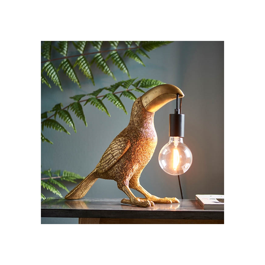 Endon 95077 - Stalinis šviestuvas TOCO TOUCAN 1xE27/10W/230V auksas