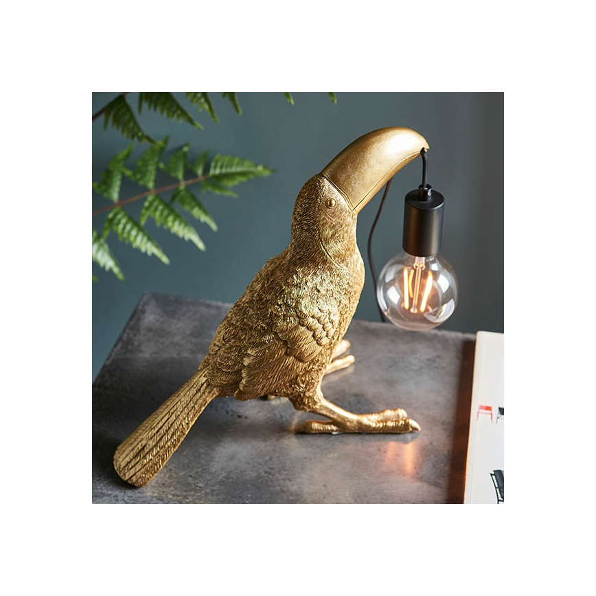 Endon 95077 - Stalinis šviestuvas TOCO TOUCAN 1xE27/10W/230V auksas