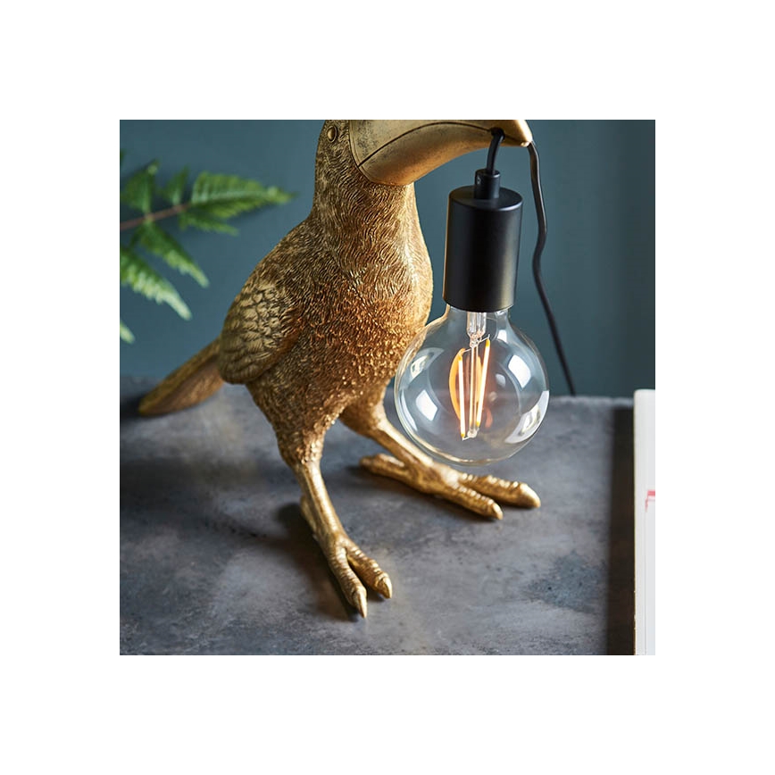 Endon 95077 - Stalinis šviestuvas TOCO TOUCAN 1xE27/10W/230V auksas