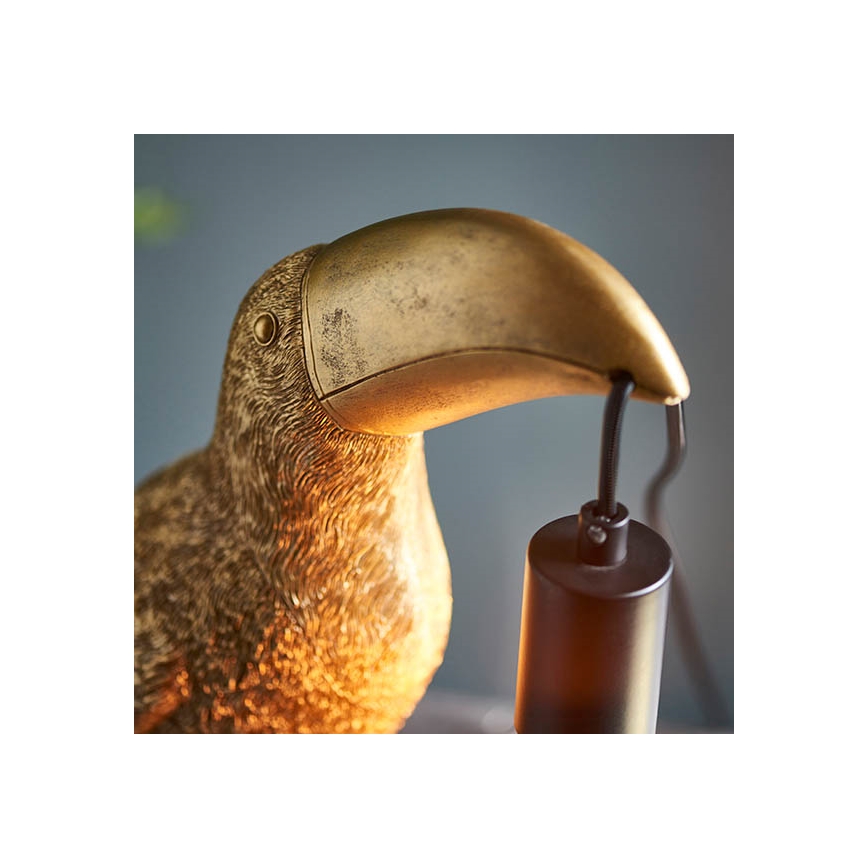 Endon 95077 - Stalinis šviestuvas TOCO TOUCAN 1xE27/10W/230V auksas
