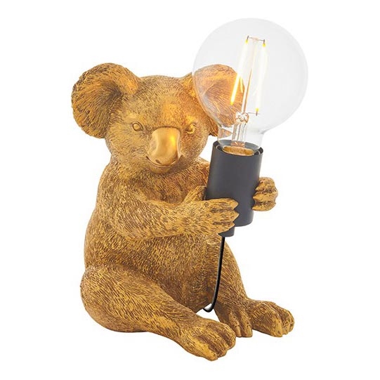 Endon 95082 - Stalinis šviestuvas KOALA 1xE27/10W/230V auksinis