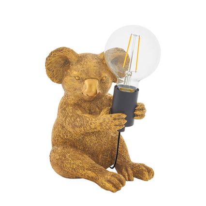Endon 95082 - Stalinis šviestuvas KOALA 1xE27/10W/230V auksinis