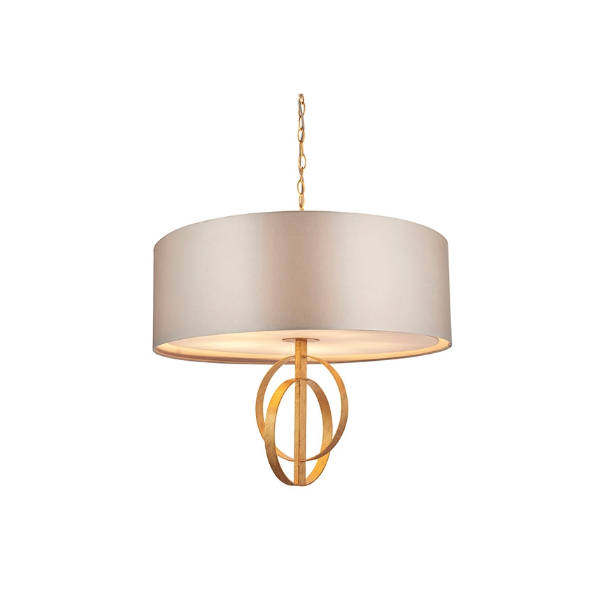 Endon 95211 - pakabinamas šviestuvas ant grandinės, 5xE27/10W/230V, skersmuo 70 cm, pilkas/žalvarinis