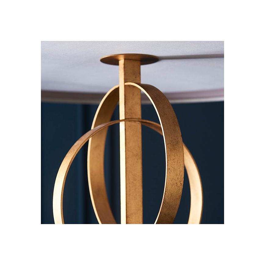 Endon 95211 - pakabinamas šviestuvas ant grandinės, 5xE27/10W/230V, skersmuo 70 cm, pilkas/žalvarinis