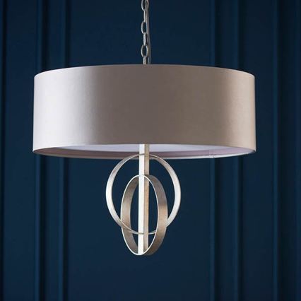 Endon 95215 - Pakabinamas šviestuvas su grandine 5xE27/10W/230V, skersmuo 70 cm, pilkas