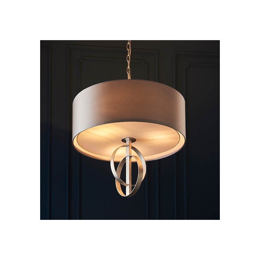 Endon 95215 - Pakabinamas šviestuvas su grandine 5xE27/10W/230V, skersmuo 70 cm, pilkas