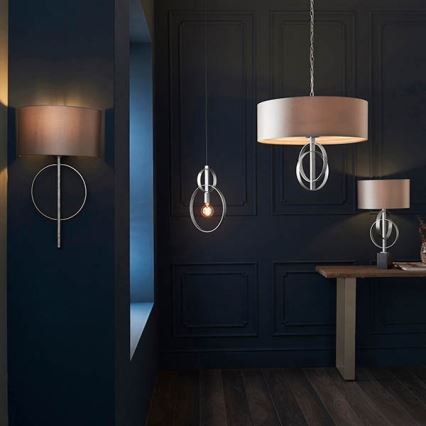 Endon 95215 - Pakabinamas šviestuvas su grandine 5xE27/10W/230V, skersmuo 70 cm, pilkas