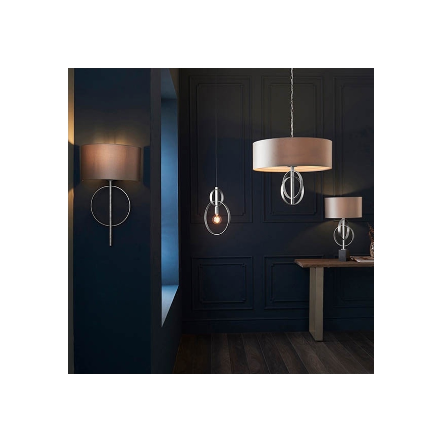 Endon 95215 - Pakabinamas šviestuvas su grandine 5xE27/10W/230V, skersmuo 70 cm, pilkas