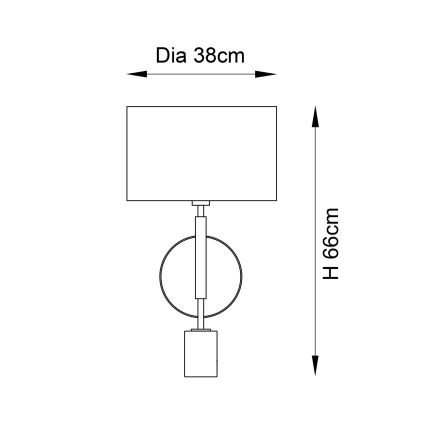 Endon 95217 - Stalinė lempa 1xE27/10W/230V pilka/juoda