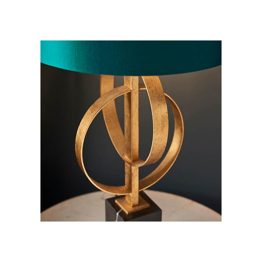 Endon 95221 - Stalinė lempa 1xE27/10W/230V mėlyna/žalvarinė/juoda