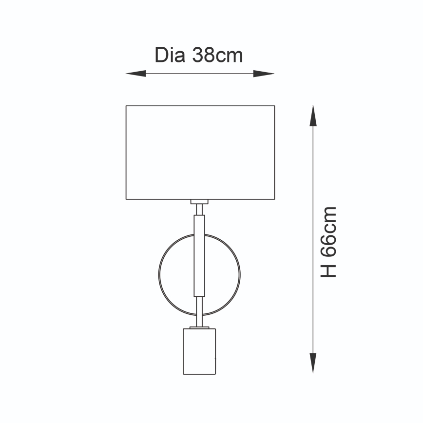 Endon 95221 - Stalinė lempa 1xE27/10W/230V mėlyna/žalvarinė/juoda