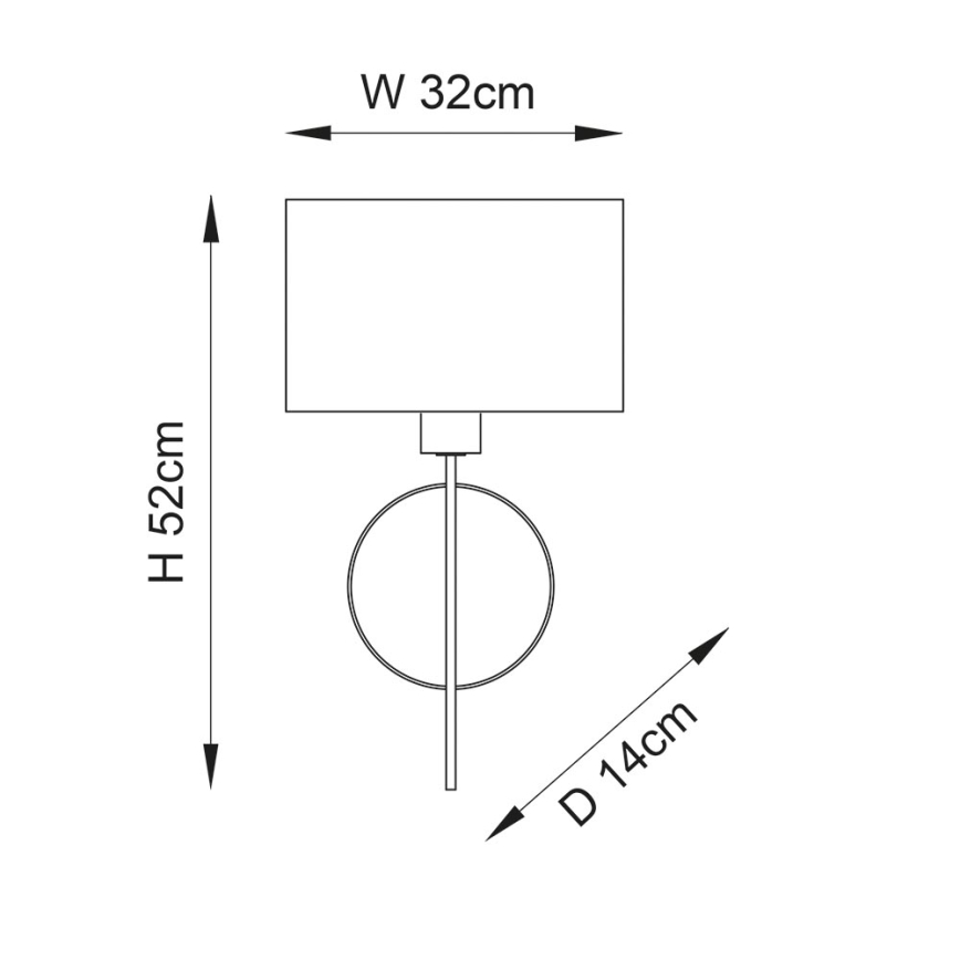 Endon 95222 - Sieninis šviestuvas 1xE27/10W/230V mėlyna/pilka