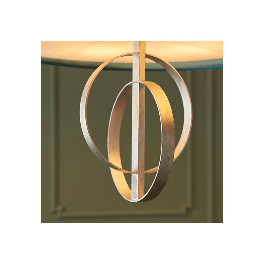 Endon 95223 - Liustra ant grandinės 5xE27/10W/230V Ø 70 cm mėlyna/pilka