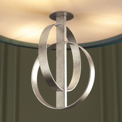 Endon 95224 - Pakabinama liustra ant grandinės, 3xE27/10W/230V, Ø 60 cm, mėlyna/pilka