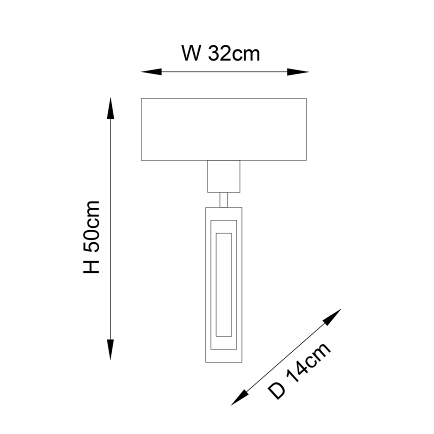 Endon 95271 - Sieninis šviestuvas CARLTON 1xE27/10W/230V bronza
