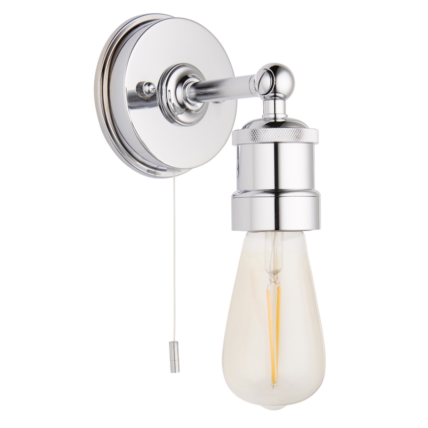 Endon 95505 - Vonios sieninis šviestuvas MILLER 1xE27/6W/230V IP44 blizgus chromas
