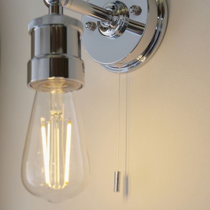Endon 95505 - Vonios sieninis šviestuvas MILLER 1xE27/6W/230V IP44 blizgus chromas