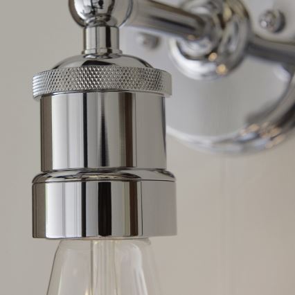Endon 95505 - Vonios sieninis šviestuvas MILLER 1xE27/6W/230V IP44 blizgus chromas