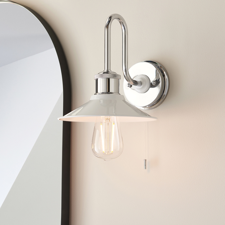 Endon 95508 - Vonios kambario sieninis šviestuvas MARIS 1xE27/6W/230V IP44 blizgus chromas