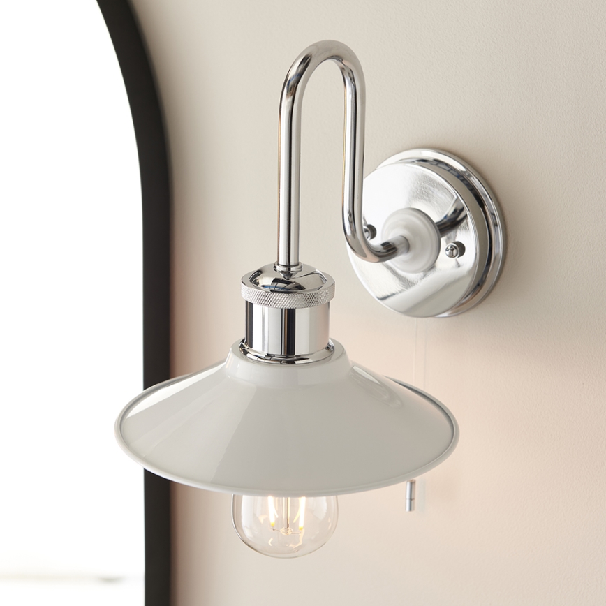 Endon 95508 - Vonios kambario sieninis šviestuvas MARIS 1xE27/6W/230V IP44 blizgus chromas