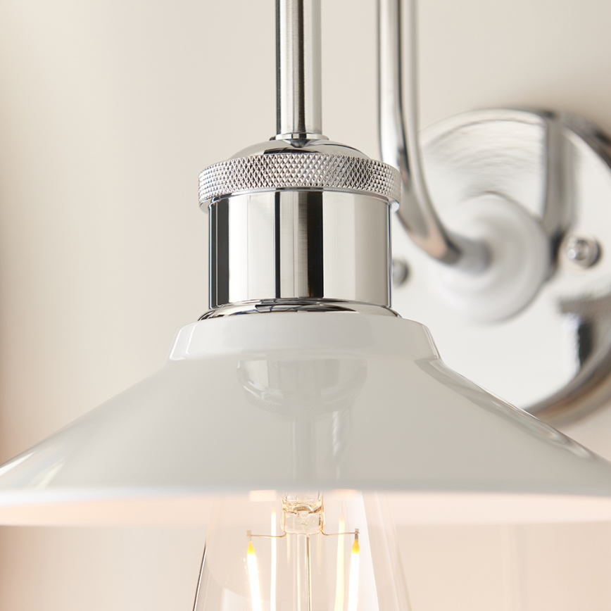 Endon 95508 - Vonios sieninis šviestuvas MARIS 1xE27/6W/230V IP44 blizgus chromas/balta