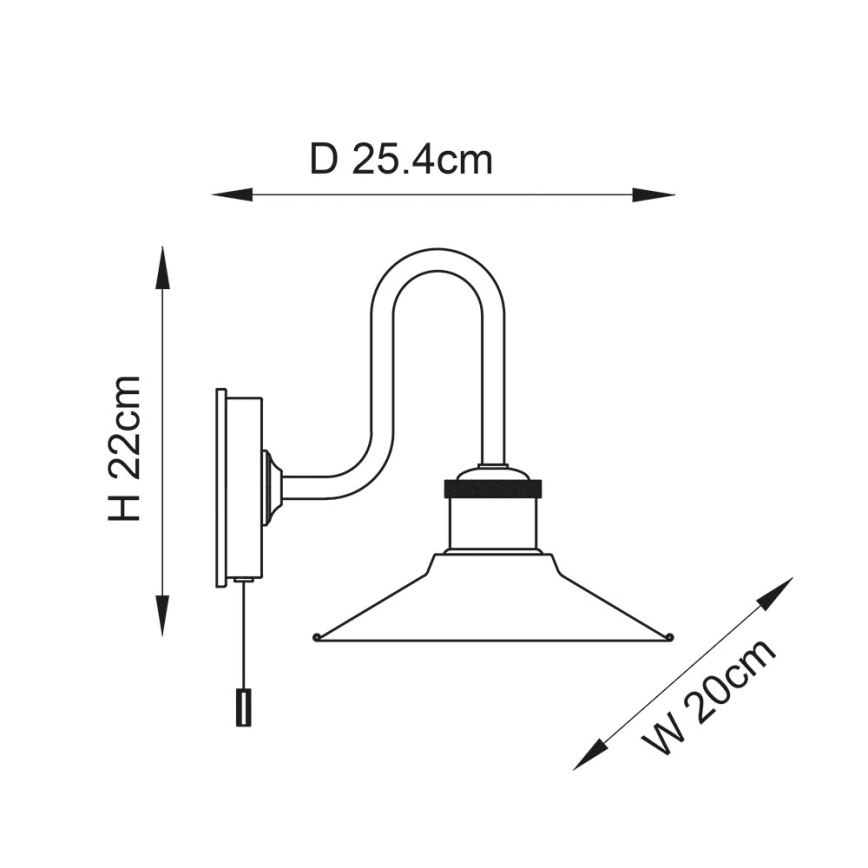 Endon 95508 - Vonios sieninis šviestuvas MARIS 1xE27/6W/230V IP44 blizgus chromas/balta