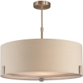Endon 95834 - Sietynas ant stulpo HAYFIELD 3xE27/40W/230V matinis chromas/smėlio spalva