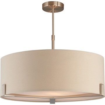 Endon 95834 - Sietynas ant stulpo HAYFIELD 3xE27/40W/230V matinis chromas/smėlio spalva
