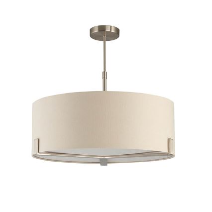 Endon 95834 - Sietynas ant stulpo HAYFIELD 3xE27/40W/230V matinis chromas/smėlio spalva