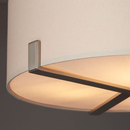 Endon 95834 - Sietynas ant stulpo HAYFIELD 3xE27/40W/230V matinis chromas/smėlio spalva