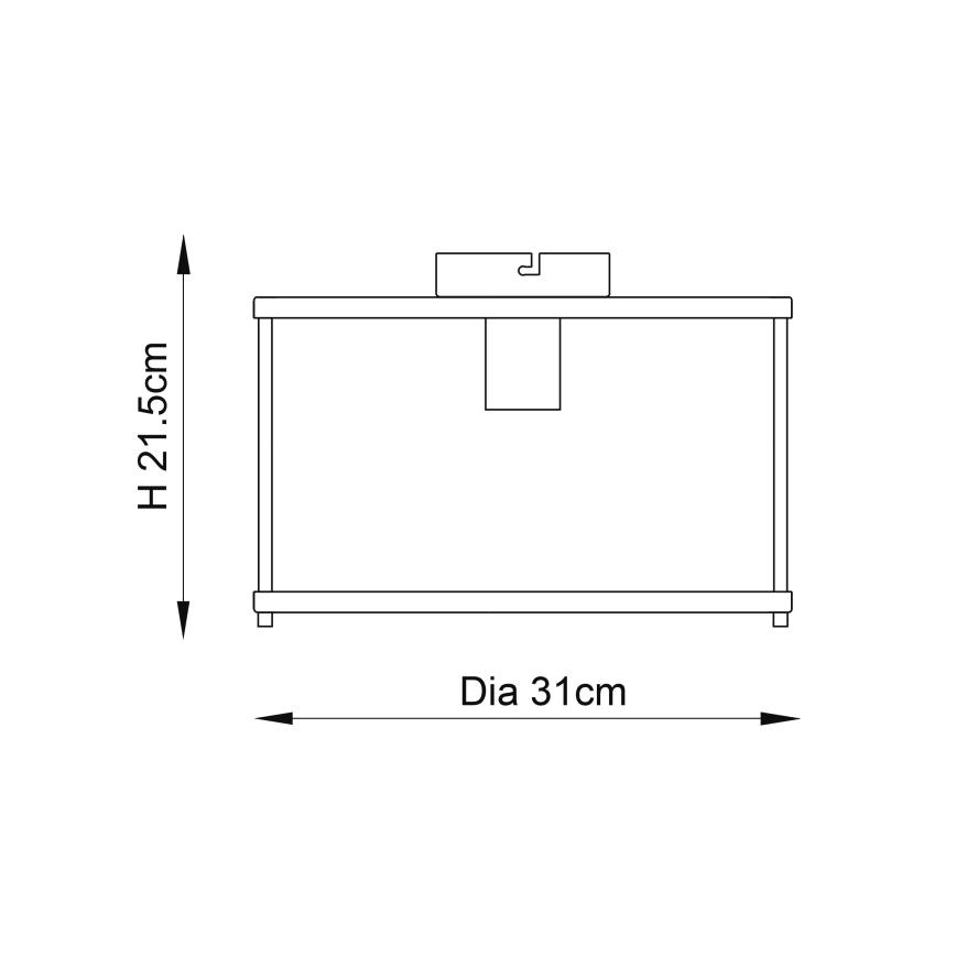 Endon 96150 - Lubinis šviestuvas HOPTON 1xE27/10W/230V blizgus chromas
