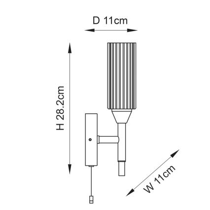 Endon 97171 - Sieninis vonios šviestuvas NATORI 1xG9/3W/230V IP44 blizgus chromas