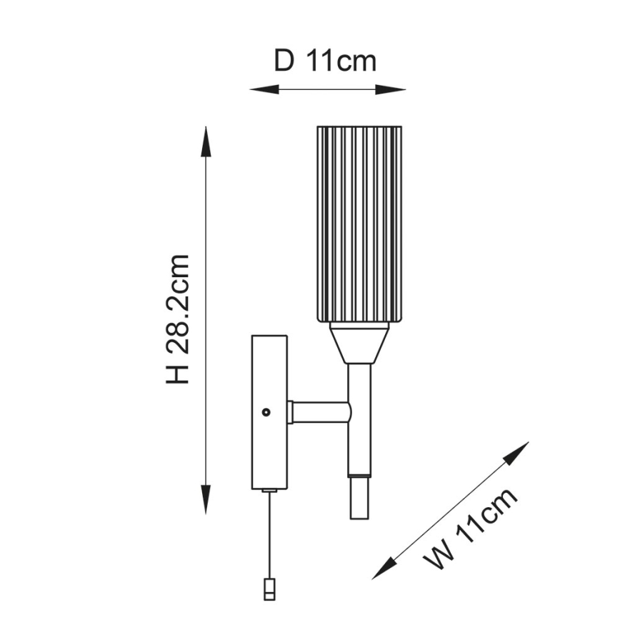 Endon 97171 - Sieninis vonios šviestuvas NATORI 1xG9/3W/230V IP44 blizgus chromas