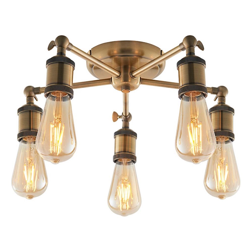 Endon 97244 - Taškinis šviestuvas HAL 5xE27/40W/230V, žalvarinis