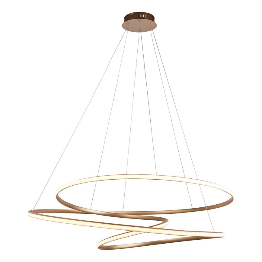 Endon 97645 - Reguliuojamo ryškumo LED kabantis šviestuvas ant laido TWIRL LED/131W/230V 3000K auksinis
