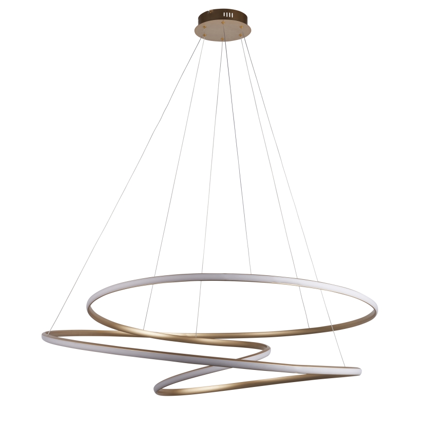 Endon 97645 - Reguliuojamo ryškumo LED kabantis šviestuvas ant laido TWIRL LED/131W/230V 3000K auksinis